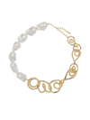 COMPLETEDWORKS WHO'S IN CHARGE? PEARL AND GOLD-PLATED NECKLACE