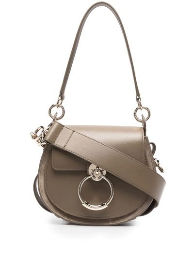 Chloé Tess Shoulder Bag In Green