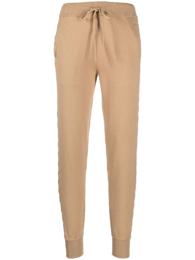 Ralph Lauren Vendira Knitted Tapered Trousers In Nude