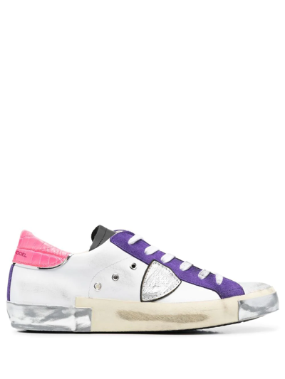Philippe Model Paris Temple Low-top Sneakers In Weiss