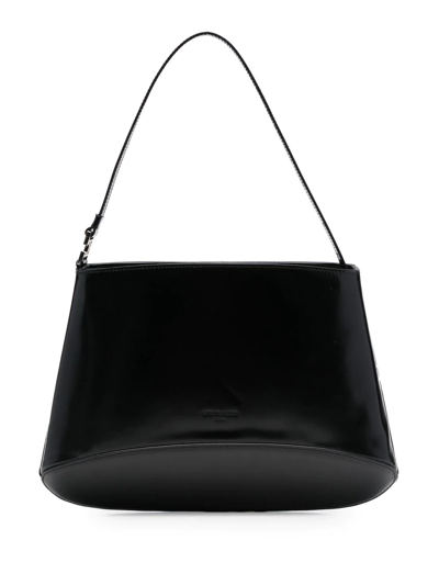 Low Classic Black Leather Shoulder Bag