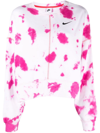 NIKE LOGO-EMBROIDERED TIE-DYE SWEATSHIRT