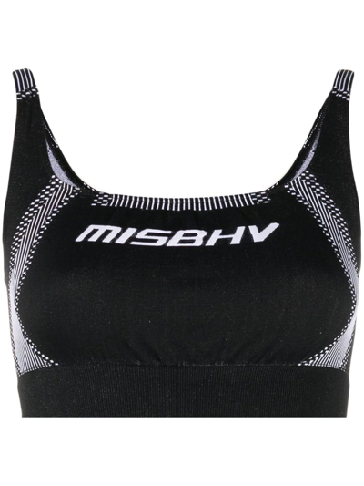 Misbhv Logo-print Crop Top In Schwarz