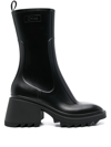 Chloé Chloe Women Black Rubber Ankle Boots In Schwarz