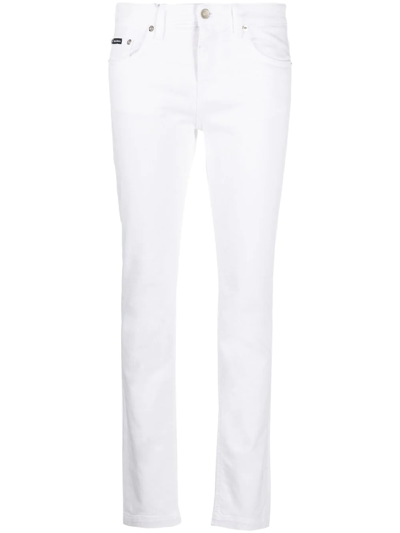Dolce & Gabbana Low-rise Skinny Trousers In White