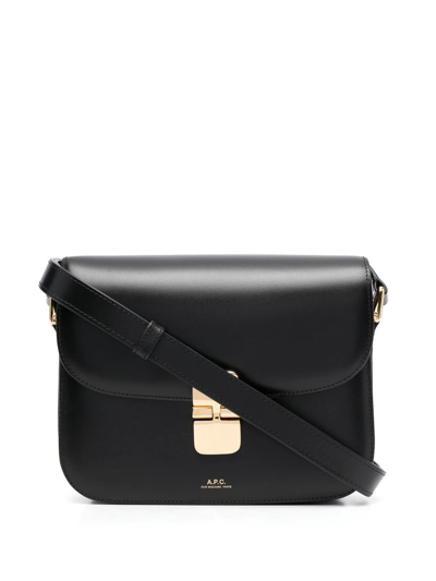 A.p.c. Grace Leather Satchel Bag In Black | ModeSens