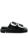 TOGA BUCKLE-DETAIL OPEN-TOE SANDALS