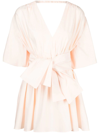 Acler Knotted-waistband Detail Mini Dress In Rosa