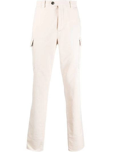 Brunello Cucinelli Mid-rise Straight Trousers In Nude