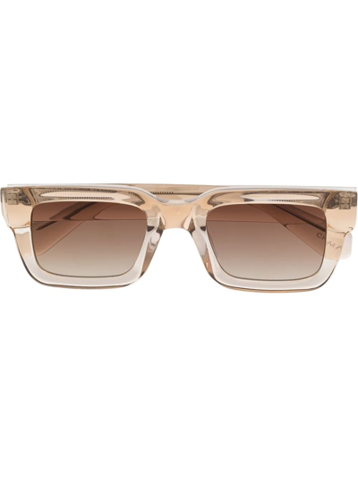 Chimi 05 Rectangle-frame Sunglasses In Nude