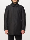 Fay Morning Waterproof Coat With High Collar In Black
