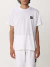 Stone Island Relaxed-fit White Cotton T-shirt In White