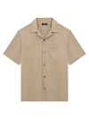 Theory Noll Camp Shirt In Fossil