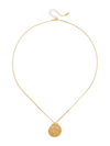 CHAN LUU WOMEN'S 18K-GOLD-PLATED & CHAMPAGNE DIAMONDS COIN NECKLACE