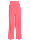CHRISTOPHER JOHN ROGERS WOMEN'S MID-RISE TAPERED CREPE TROUSERS