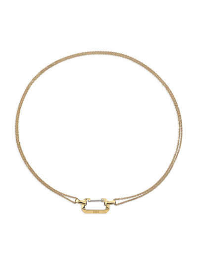 Eéra Lucy Two-tone 18k Gold Pendant Necklace In Yellow Gold