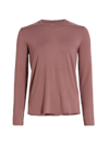 Majestic Soft Touch Pleated Crewneck Pullover In 045 Taupe