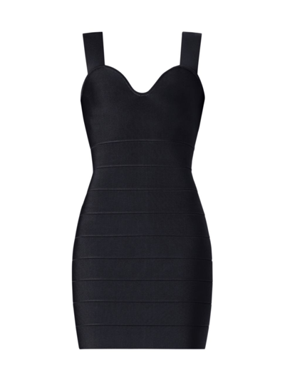 Herve Leger Women's Icon Sweetheart Mini Dress In Black