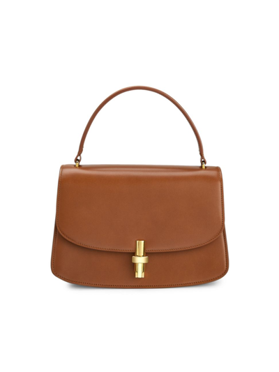 The Row Sofia Leather Top Handle Bag In Tawny