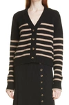 LA LIGNE MINI MARIN STRIPE V-NECK CARDIGAN