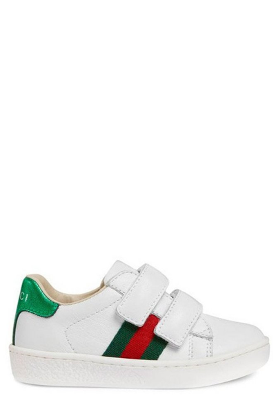 Gucci Kids Stripe Detailed New Ace Touch In White