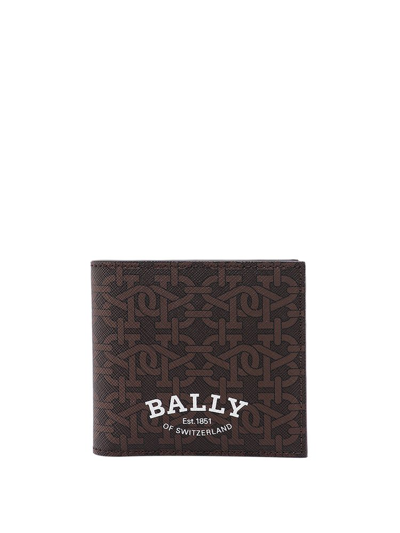 Bally Brasai Monogram-print Wallet In Brown