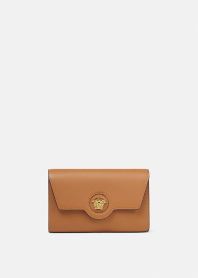 Versace La Medusa Crossbody Bag, Female, Brown, One Size In Brown