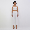 Jonathan Simkhai Abia Compact Rib Cropped Tee In White