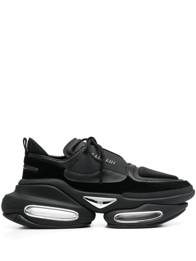 Balmain B-bold Chunky Low-top Sneakers In Black