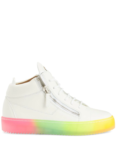 Giuseppe Zanotti Kriss Rainbow-print Sneakers In White