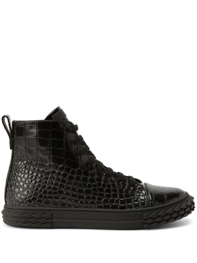 Giuseppe Zanotti Ecoblabber High-top Sneakers In Black