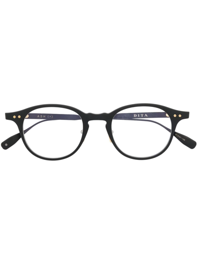 Dita Eyewear Ash Engraved.-logo Detail Glasses In Black