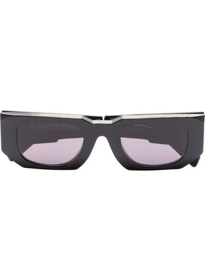 Kuboraum Rectangle-frame Tinted Sunglasses In Black