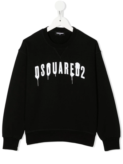 Dsquared2 Kids' Logo-print Long-sleeved Sweatshirt In Dq900