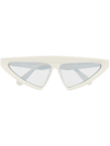 Stella Mccartney Triangular Tinted Sunglasses In White