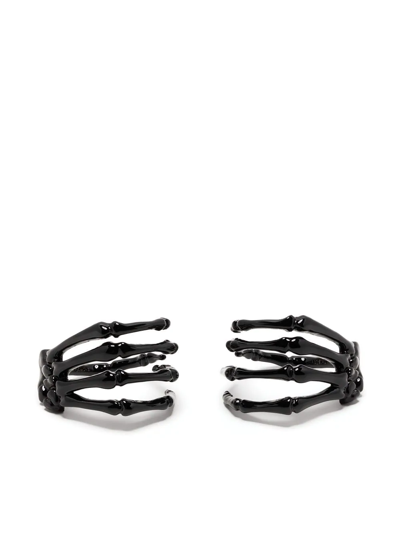 Raf Simons Hands-motif Polished Bracelet In Black