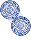 DOLCE & GABBANA SET OF TWO PATTERNED 19CM SIDE PLATES