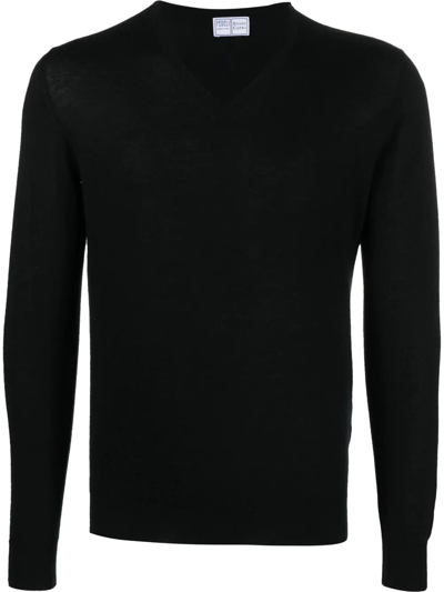 FEDELI V-NECK LONG-SLEEVE JUMPER