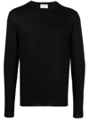 Fedeli V-neck Long-sleeve Jumper In Black