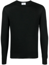 Fedeli Round-neck Jumper In Black