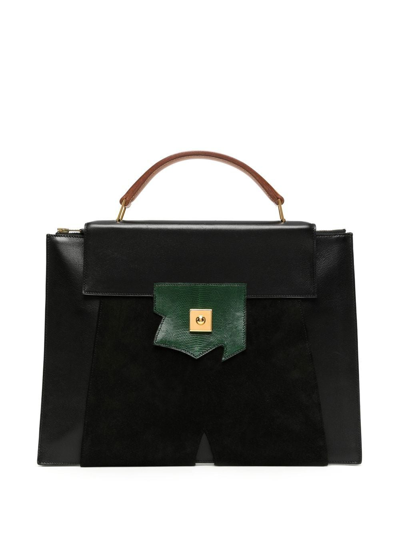 Pre-owned Hermes 1992  President Handbag In Black