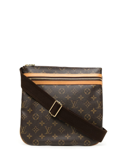 Pre-owned Louis Vuitton 2006  Monogram Pochette Bosphore Crossbody Bag In Brown
