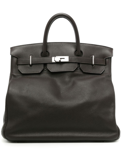 Pre-owned Hermes 2000  Haut À Courroies 40 Handbag In Brown