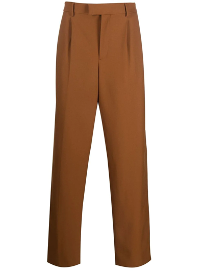 Vtmnts Barcode Wool Tailored Pants In Brown