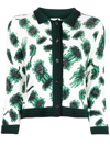 Paul Smith Collar Knitted Button Down Cardigan Greens In Green