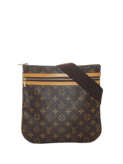 Pre-owned Louis Vuitton  Monogram Pochette Bosphore Crossbody Bag In Brown