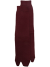 Maison Margiela Tabi Ribbed Knit Socks In Red