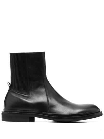 Officine Creative Round-toe Ankle Boots In Black