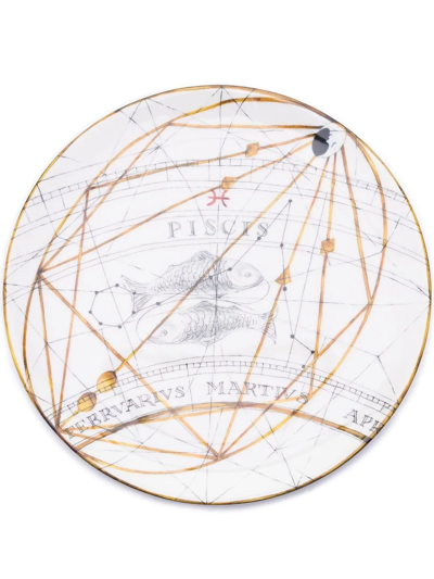 Laboratorio Paravicini Zodiac Pisces Dinner Plate In Neutrals