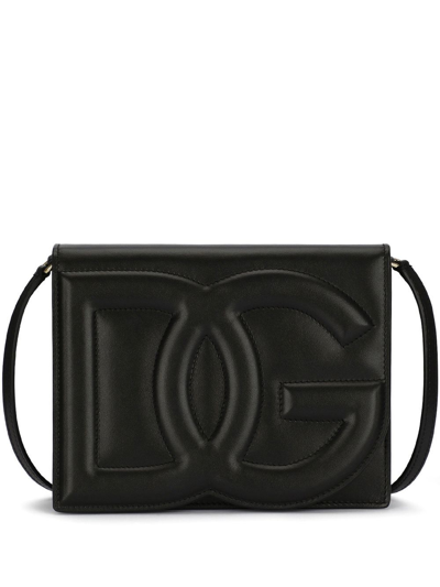 DOLCE & GABBANA DG LOGO LEATHER CROSS BODY BAG